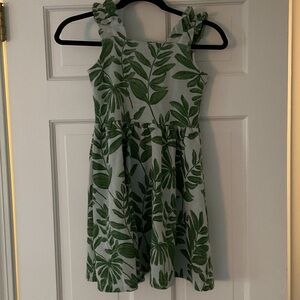 Janie and Jack Green Leaf Pattern Dress
